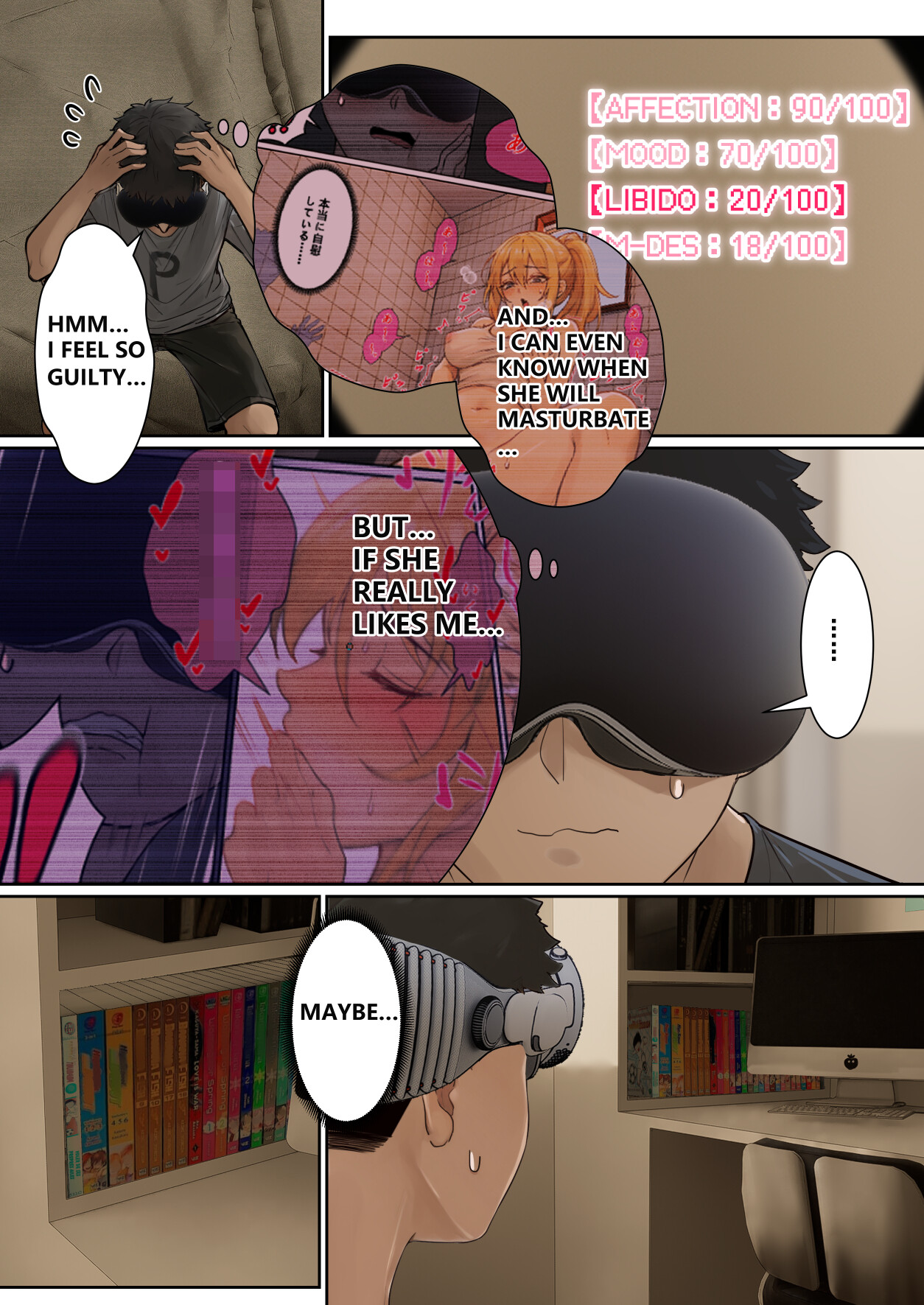 Hentai Manga Comic-My AR glasses can see various stats about my foster sister?!-Read-29